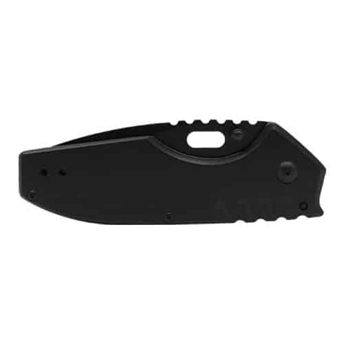 Folding Pocket Knife Thumb Open Spring Assisted Titanium Finish Black - Image 3