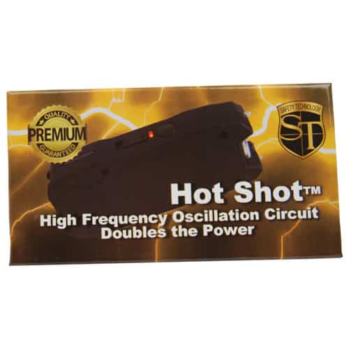 Hot Shot stun gun with flashlight and Battery Meter Black - Image 9