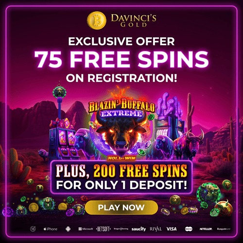 Play 75 free spins on Blazin Buffalo Extrene 