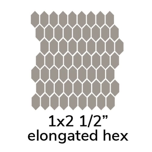 Recycled Glass Mosaic - Elongated Hexagon "Picket" - Image 2