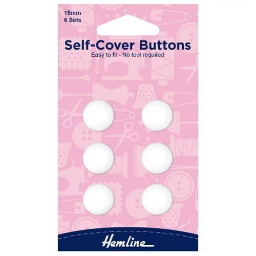 Hemline Self Covering Buttons - 15mm