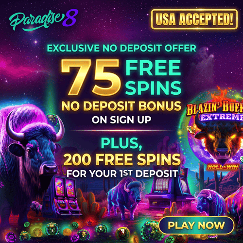 Receive 75 Free Spins on Blazin Buffalo Extreme Hold & Win after sign-up! 