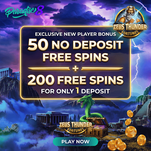 Play 50 free spins on Zeus Thunderer by Betsoft 