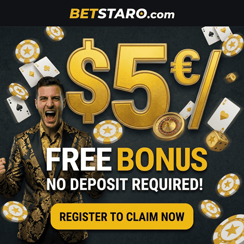 Claim $5 free chips at Betstaro 