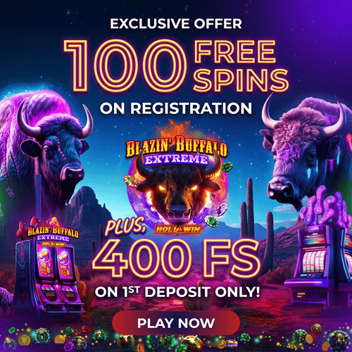 Claim 400 bonus spins for only a $1 deposit! 