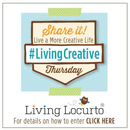 Fun Link Party! Thursdays share a creative DIY project photo and link on Facebook or Instagram. Hashtag #LivingCreative