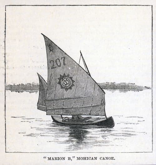 American Sailing Canoe from around the 1870s. BETH sailing canoe plan. Storerboatplans