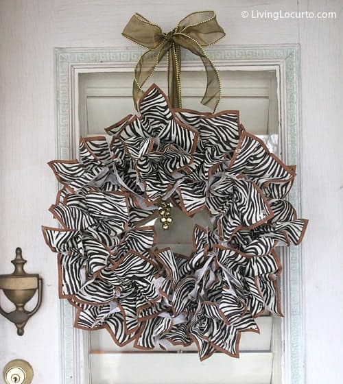 Make a Wreath this holiday with leftover party supplies! Easy DIY Craft by Amy at LivingLocurto.com