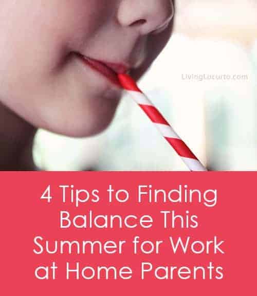 How do you survive summer with kids and also get work done? Here are some tips to help find balance during the summer for work at home moms and dads. Good advice for work from home parents.