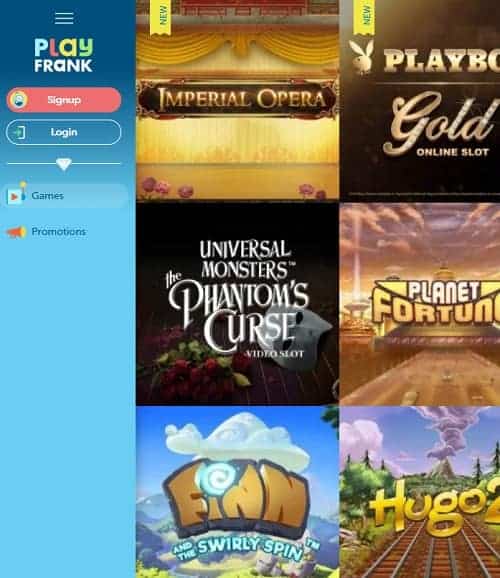 PlayFrank Casino Free Spins Bonus