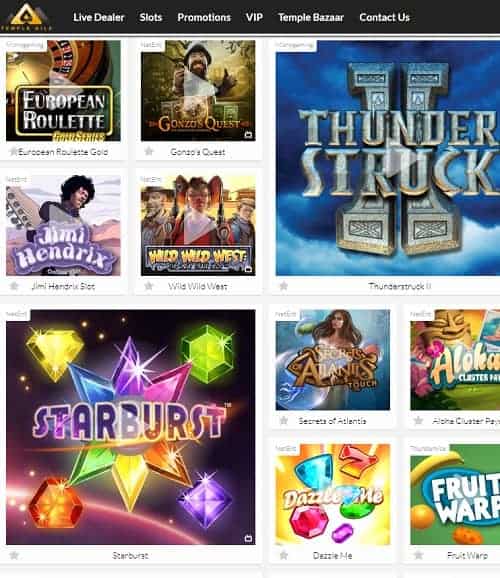 Temple Casino Free Spins 