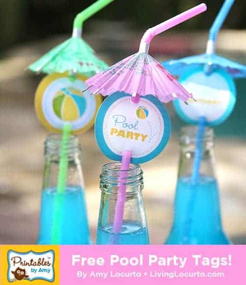 Free Printable Pool Party Tags | Summer Party Ideas