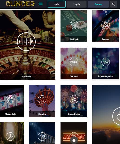 Dunder.com free spins bonus
