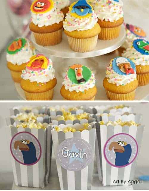 Cute Muppet Cupcakes! Superhero Gonzo Muppet Birthday Party with Free Printables. Design by Angeli via LivingLocurto.com