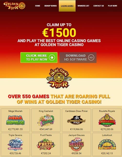 Golden Tiger Casino Free Play
