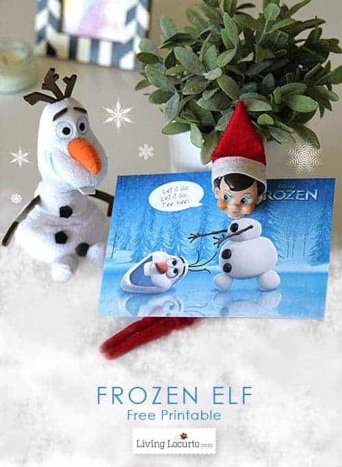 Disney Frozen Elf on the Shelf Free Printable for Christmas fun! LivingLocurto.com