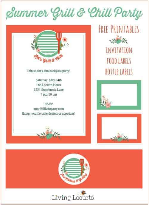 Free Summer Party Printables. Livinglocurto.com