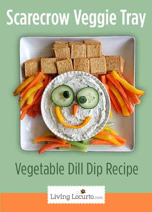 Scarecrow Veggie Tray and Vegetable Dip Recipe