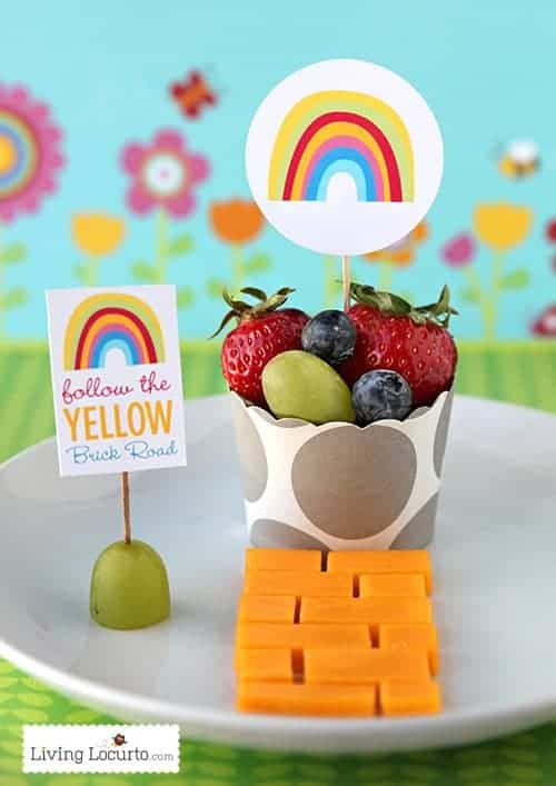 Rainbow Free Printables The Wizard of Oz Inspired Snack Living Locurto