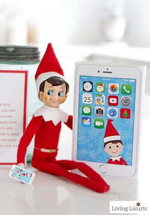 Elf Phone Cute Printable Christmas Elf on the Shelf Idea