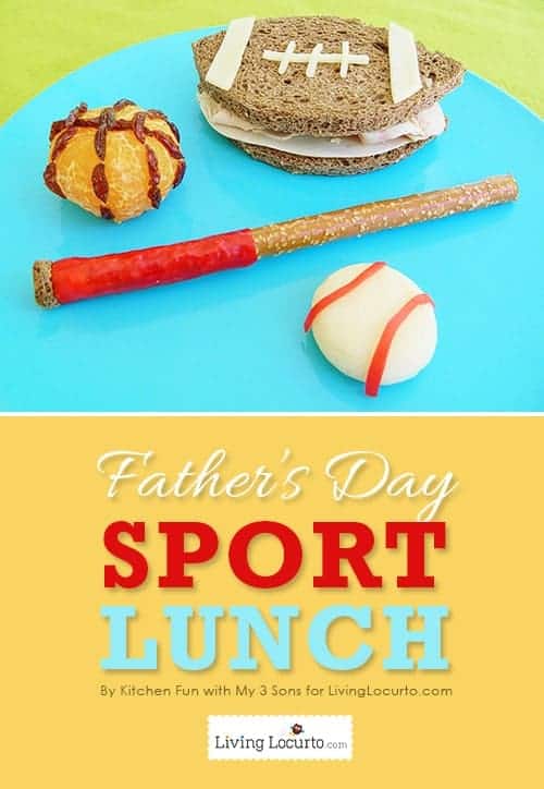 Father's Day Fun Food Sports Lunch Idea! LivingLocurto.com