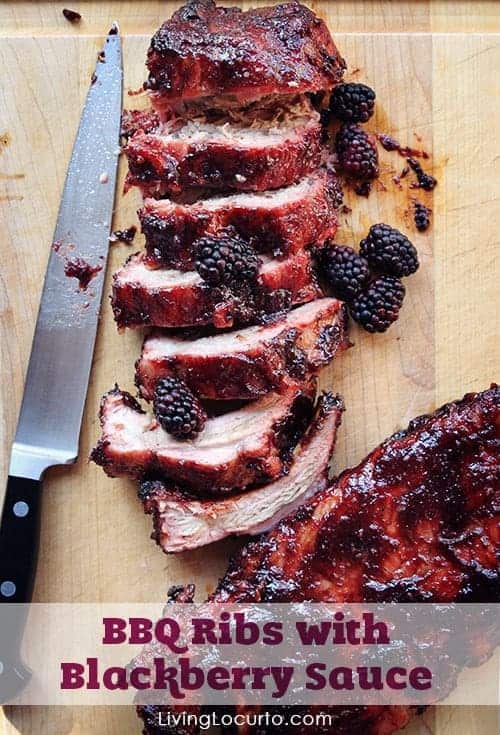 Barbecue Ribs with Blackberry Sauce