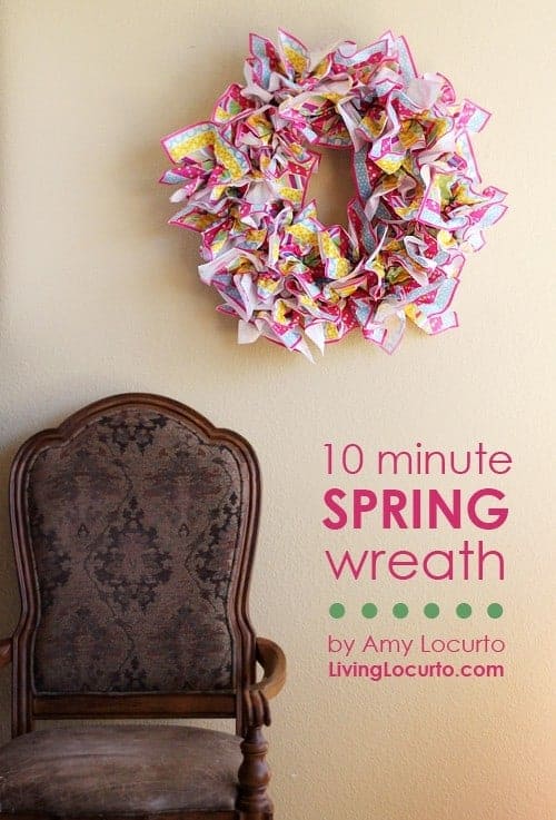 Easy spring wreath made with napkins.