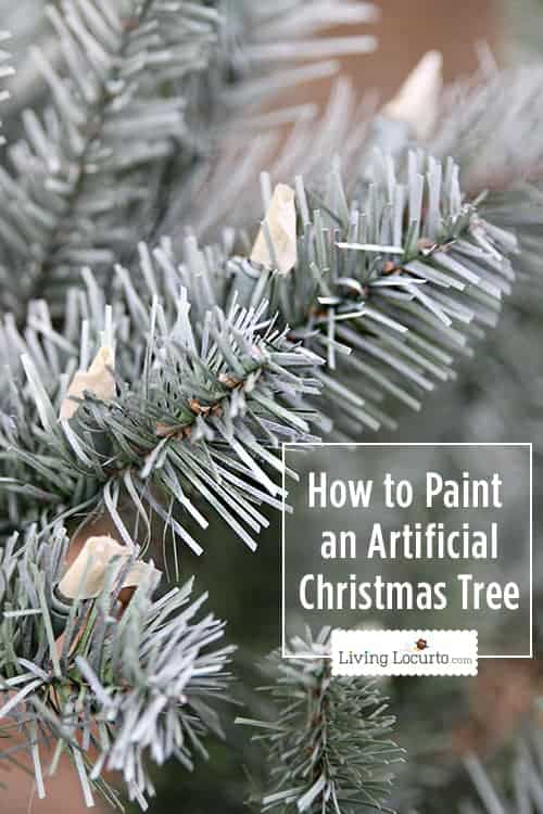 How to Paint a Christmas Tree - White Christmas Tree Challenge. Easy craft tutorial for painting an artificial Christmas tree a different color.