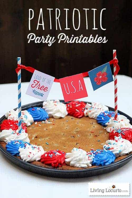 4th of July Patriotic Party Ideas with Printables. LivingLocurto.com