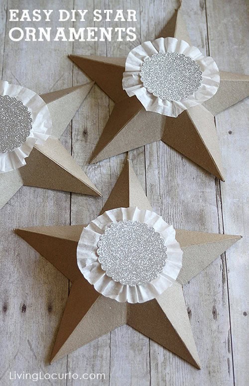 DIY Christmas Tree Star Ornaments