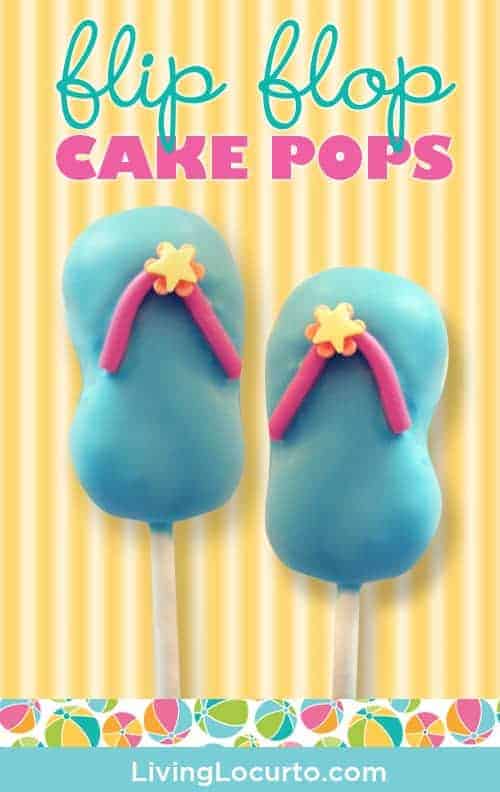 Flip Flop Cake Pops Tutorial by Evie & Mallow for LivingLocurto.com