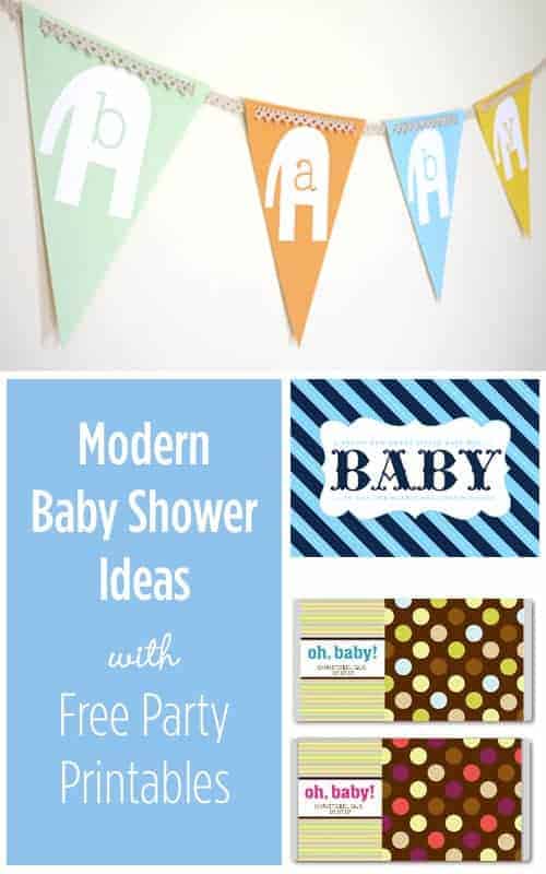 Modern Baby Shower Ideas with cute Free Party Printables!