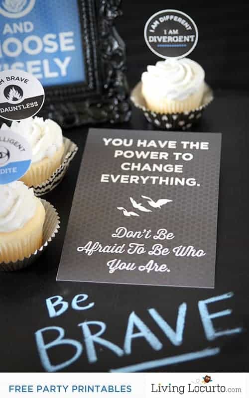 Divergent Party Ideas with Free Party Printables & Quotes. LivingLocurto.com