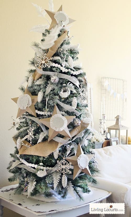 How to Paint a Christmas Tree White - Easy Christmas Crafts