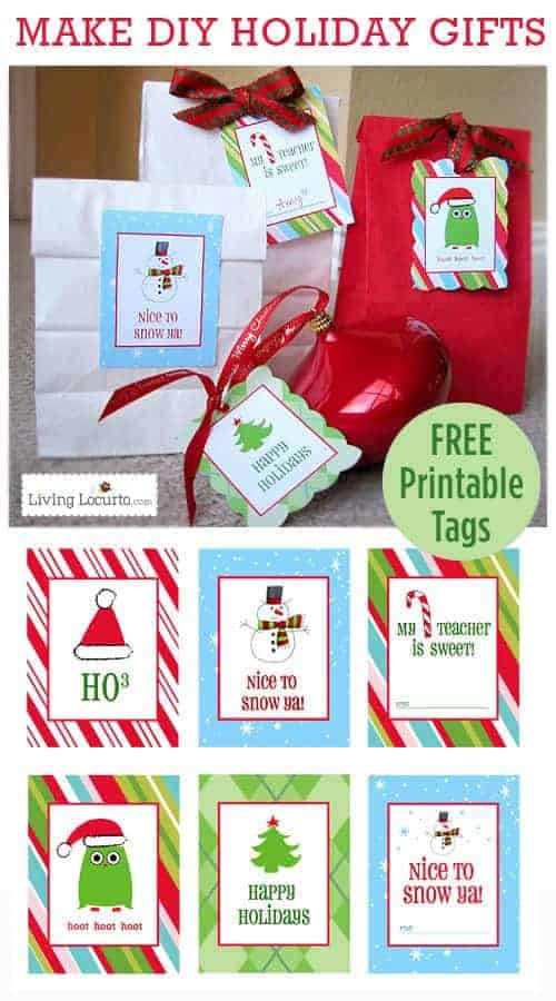 Free Printable Christmas Gift Tags by Amy at LivingLocurto.com