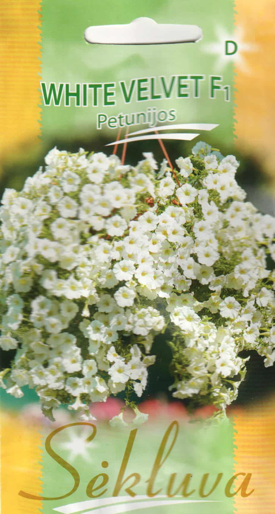 Ripp-petuunia "White Velvet" F1