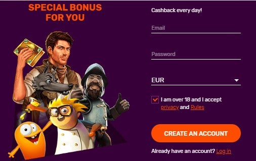 Register here to claim 100 free spins!