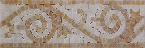 4x12 Border Pure White / Honey Onyx Polished Marble