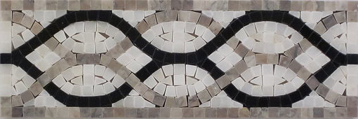 4x12 Border Pure White / Black / Temple Gray