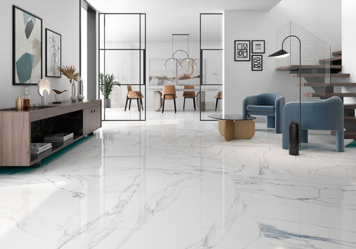 Aurora Blue veinging room scene