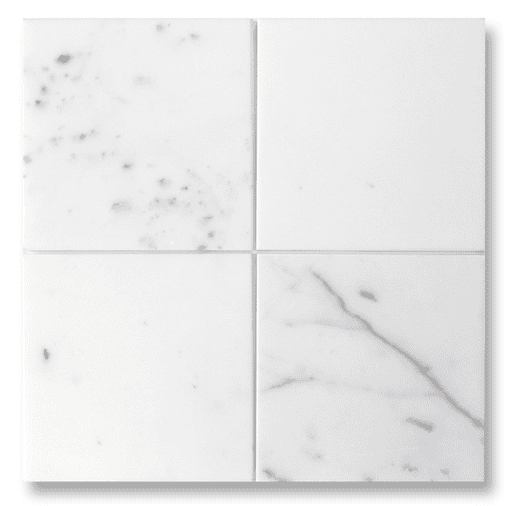 6X6 Statuary White polished marble