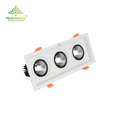 Den-spotlight-am-tran-FK-SLB026-2 Đèn rọi âm trần chiếu điểm 3 bóng FK-SLB026