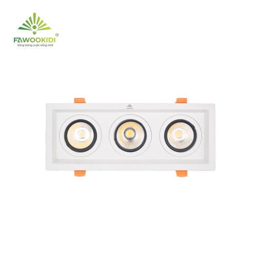 Den-spotlight-am-tran-FK-SLB026-3 Đèn rọi âm trần chiếu điểm 3 bóng FK-SLB026