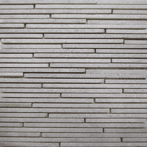 12x12 White Quartz Mini Random Stripes