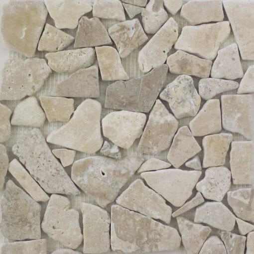 12x12 Tumbled Irregular Travertine