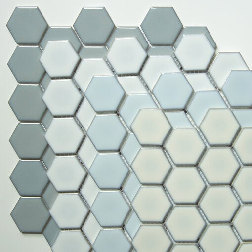 Recycled Glass Mosaic - 2” Hexagon