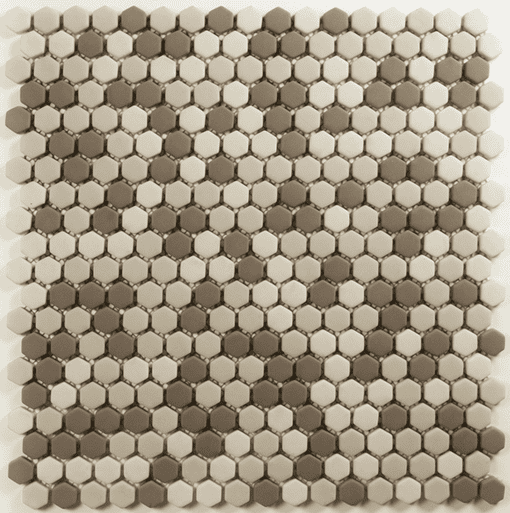 1/2"x1/2" Frost hex beige
