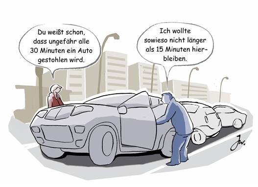 Comic GDF Autodiebstahl alle 30 Minuten
