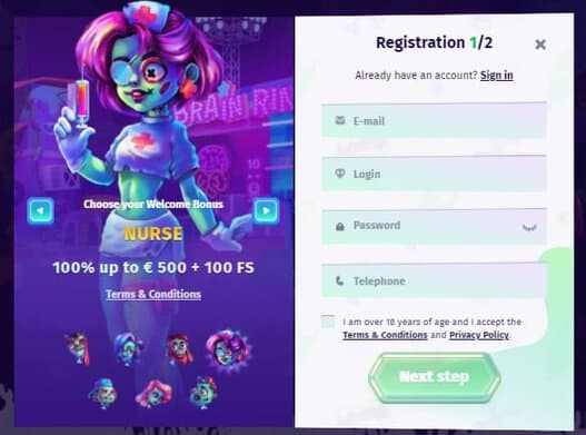 Sign up and win free spins! 