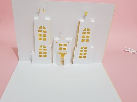 Castle pop up card SVG file for your cutting machine Scan N Cut or Cricut